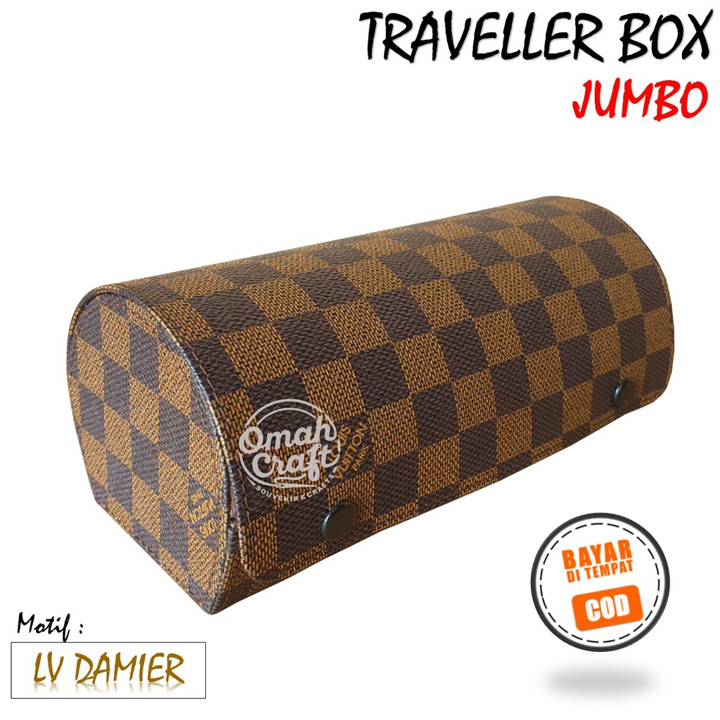 DAMIER - Traveller Watch Box isi 3 JUMBO / Kotak Jam Tangan / Tempat Jam Tangan