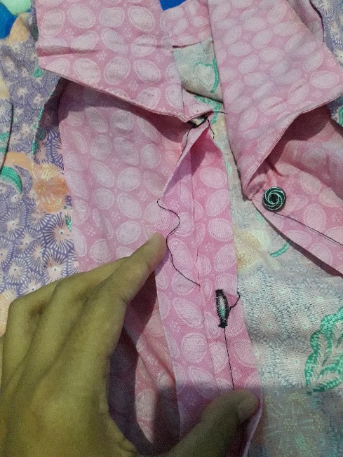 Blouse Limited Edition Batik Rhizqy Atasan Batik Wanita Ungu Pink