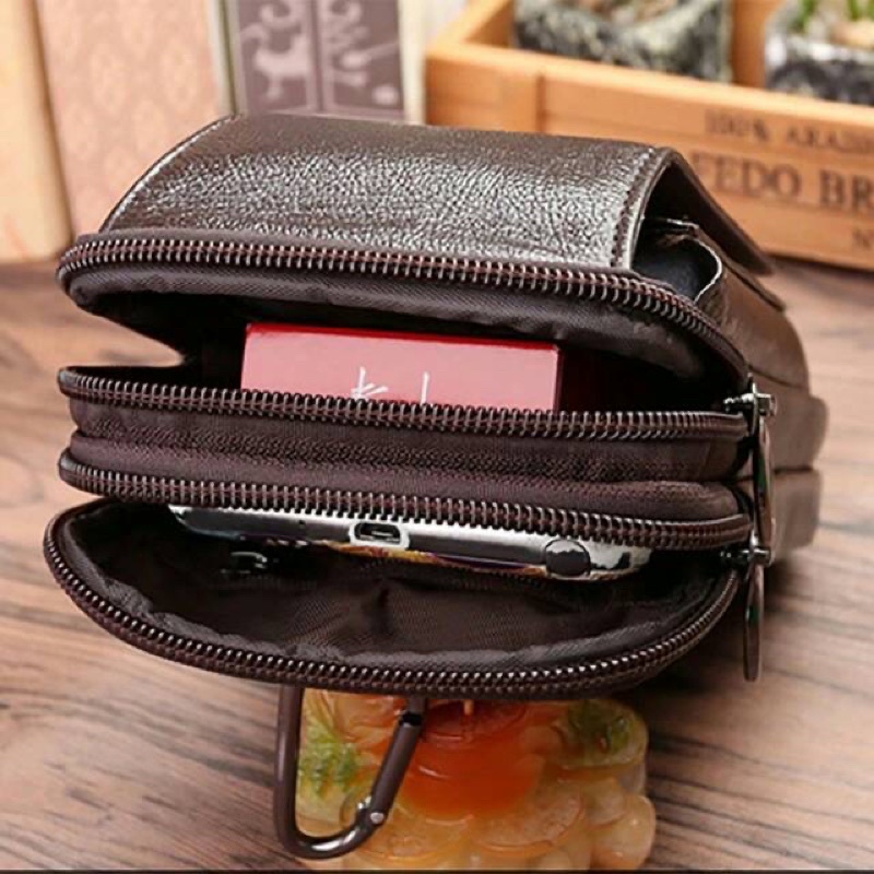 Hpo kulit cheer soul 2380 tinggi 17cm, 3 ruang, sarung hp, dompet hp, tempat hp