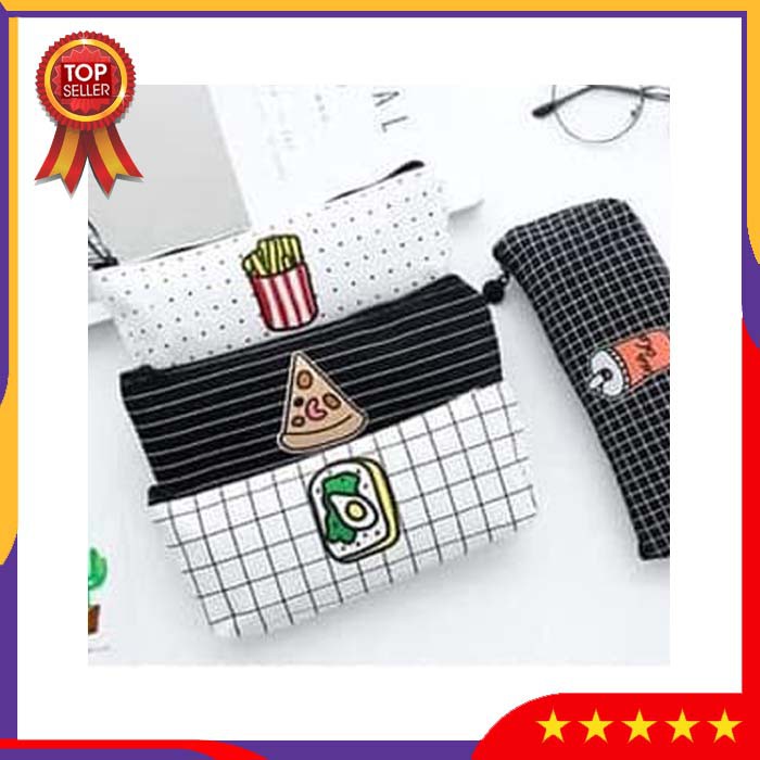 

VBS21 Tempat Pensil Food Pattern Pencil Case Pouch Alat Tulis Pensil Perlengkapan Sekolah