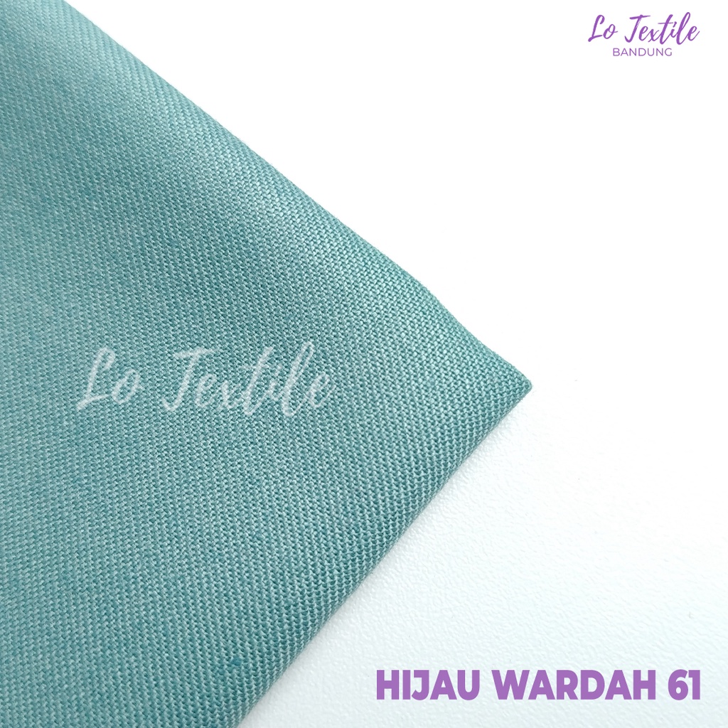 Kain Katun Toyobo Fodu Premium 0.5 Meter (Seri 1) - Bahan Katun Podu Cotton Koko Gamis Meteran-Hijau Wardah - 61