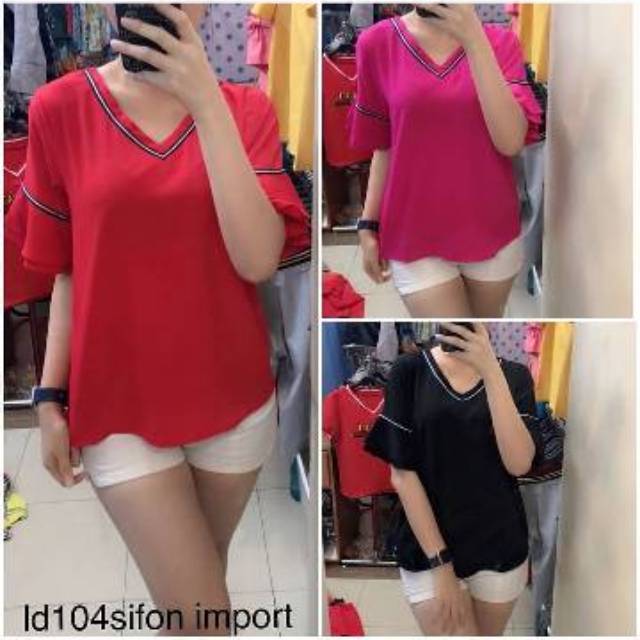 Blouse sifon fashion import 82497