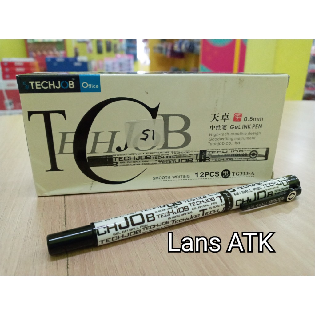 

Techjob Gel TG313-A Bolpen / Bolpoin / Ballpoint gel