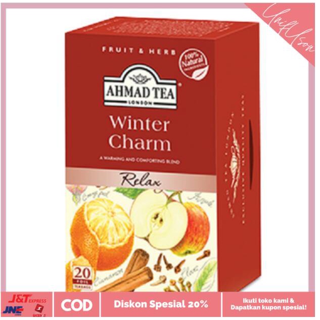 

⭐COD⭐ AHMAD TEA London - Winter Charm - Fruit & Herbal 20 Teabags Teh Import