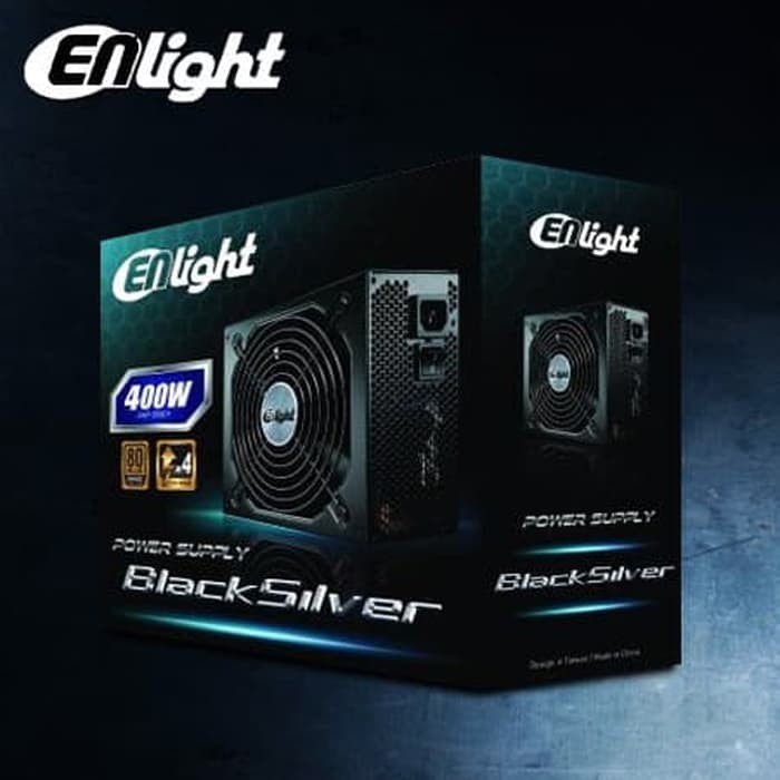 PSU Enlight Black Silver 400W 80+ bronze new