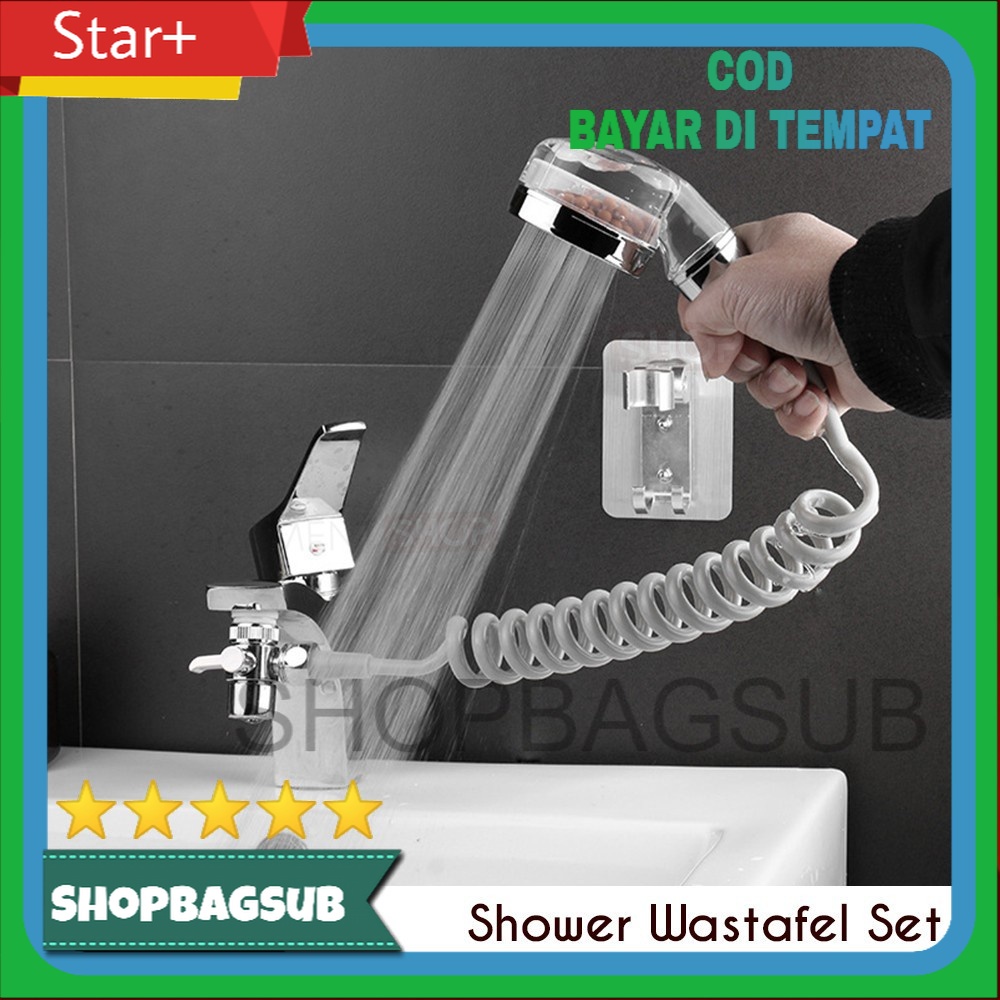 Shower Kamar Mandi Kran Selang Air Wastafel Dapur Set Cuci Rambut Tangan Piring