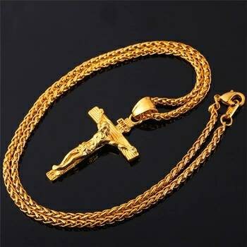 kalung salib emas luxury Jesus