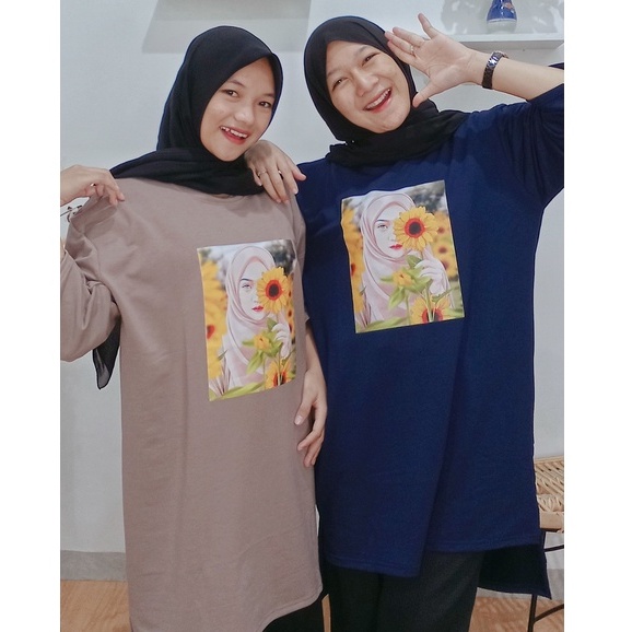 Hera tunik / Tunik babyterry lengan 3/4