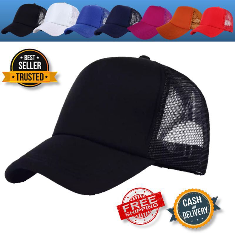 Topi Trucker jaring polos