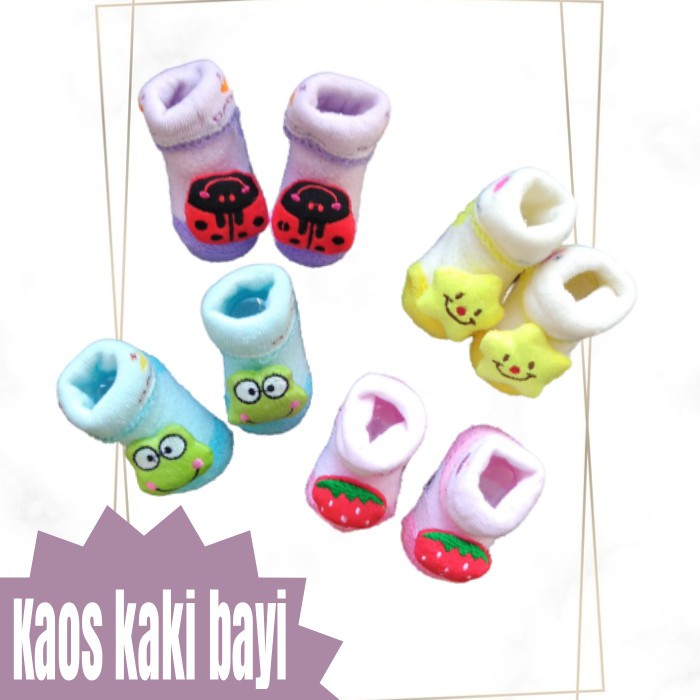 Kaos Kaki Boneka 3D Lucu newborn (geser)