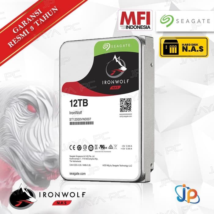 Seagate PC IRONWOLF 12TB 3.5" HDD/ HD/ Hardisk/ Harddisk Internal