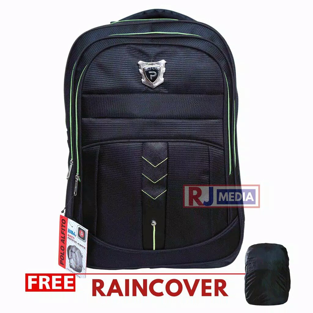 Tas Ransel Laptop Polo Alfito Backpack Punggung Tas Sekolah Kuliah Kerja Tebal PROMO Best Seller Tas Sekolah SMP SMA Kuliah Kerja Seminar Berkualitas Bonus Raincover