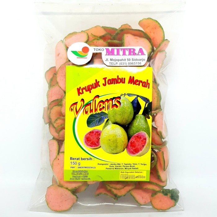 

VALENS KRUPUK JAMBU MERAH 150gr | KERUPUK RASA BUAH MANIS GUAVA CHIPS