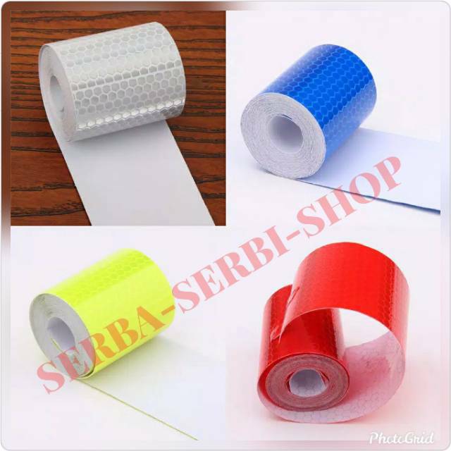 

Stiker reflektif 5cm x 300cm / stiker pemantul cahaya