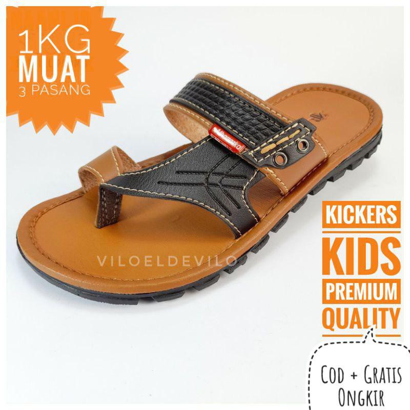 Sandal Anak Laki Laki Kickers Kulit Size 28 - 37 (ANAK KOMBINASI KICKERS)