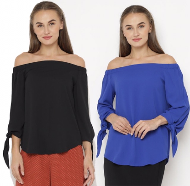 lovemecorner Chicos off shoulder blouse bigsize wanita / sabrina