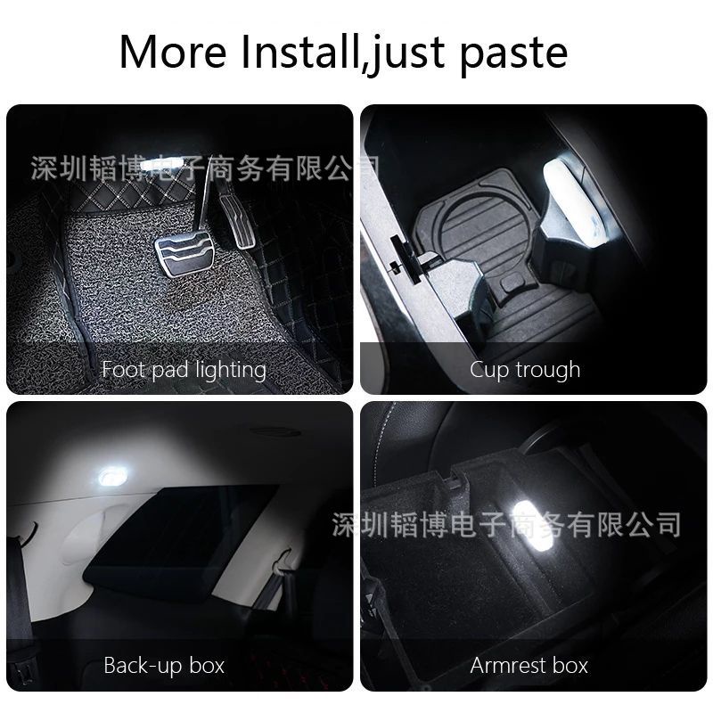 Lampu Plafon Mobil Lampu Sensor Sentuh Mobil 6 LED USB Lampu Kabin Interior Mobil Lampu Baca Lampu Laci Lampu Lemari Lampu Armrest Lampu Tangga Lampu Darurat