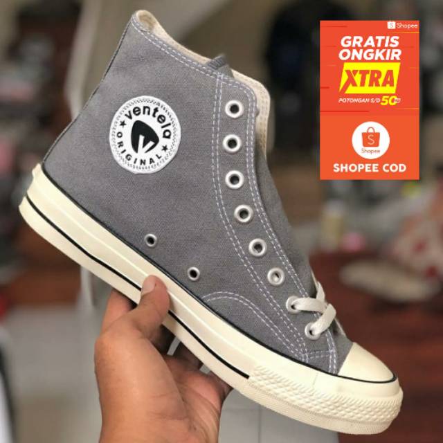 100% ORIGINAL SEPATU VENTELA 70S GREY GREEN CREAM BLACK NATURAL YELLOW NAVY ALLBLACK MAROON RED HIGH