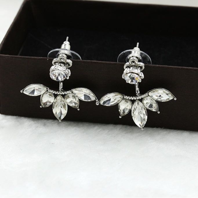 [COD] Anting Berlian Paduan Aster Dengan Anting Daun Berlian /Anting Versi Korea Daun Berlian Wanita