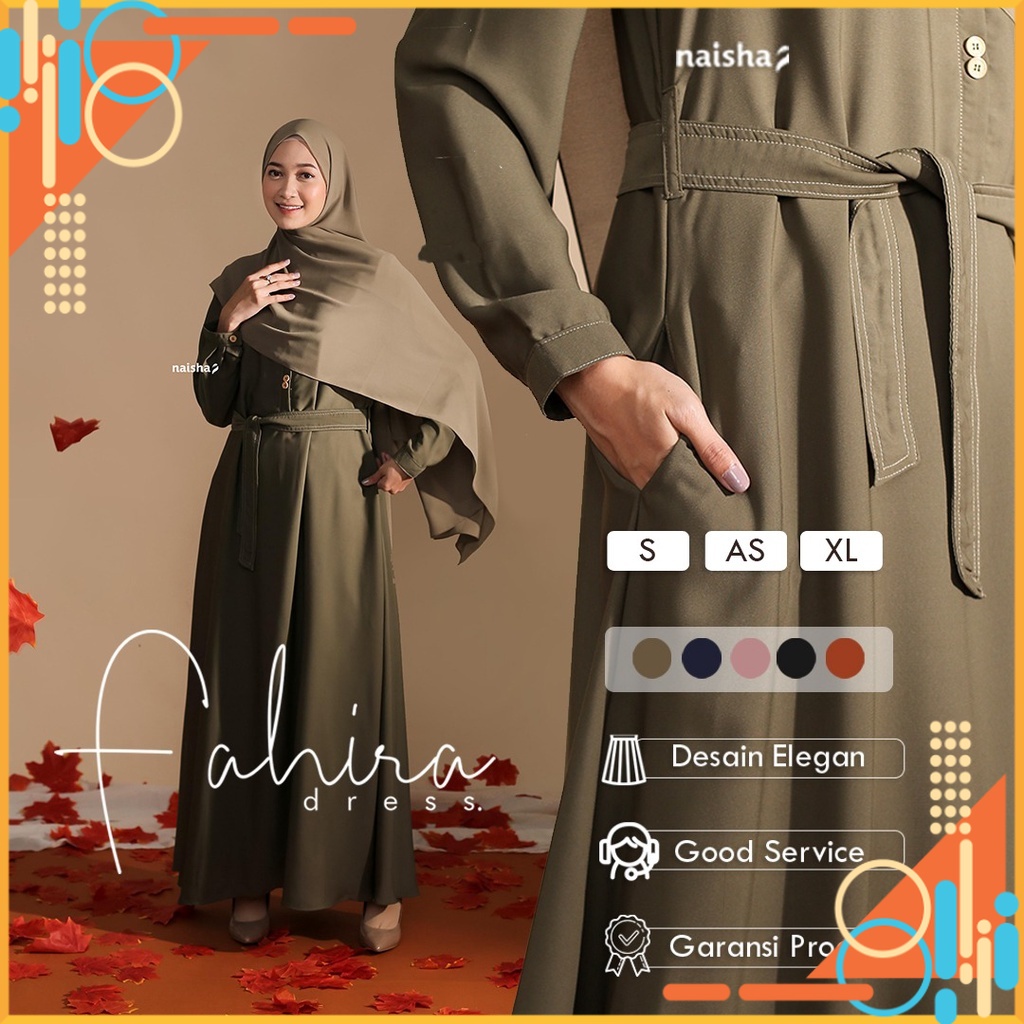 Fahira Dress by Naishaofficial / Gamis Fahira / Gamis Dewasa