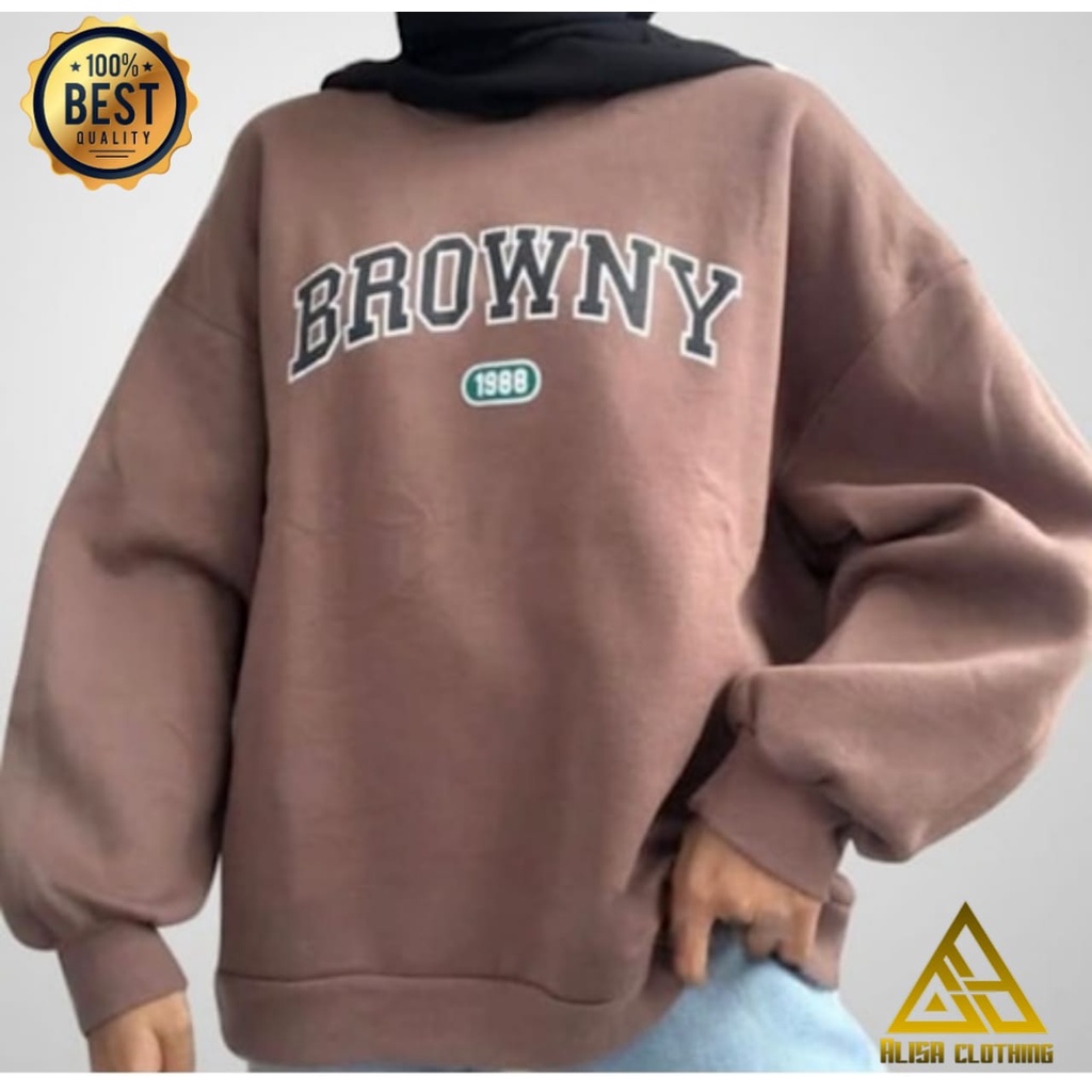 SWEATER BROWNY UNISEX I JAKET HOODIE DISTRO PAKAIAN PRIA WANITA