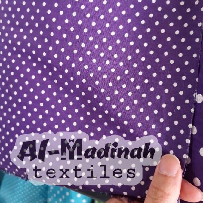 TERBARU  KAIN KATUN WARNA UNGU TERONG METERAN // MOTIF SALUR STRIP BLASTER, POLKADOT terlaris