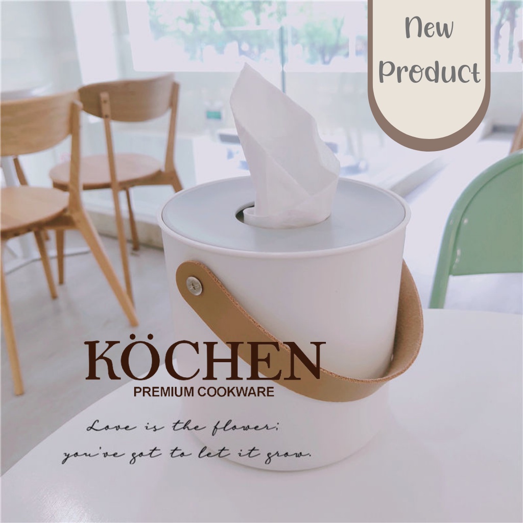 MYKOCHEN.INA Kotak Tissue Bulat Aesthetic Putih Minimalis Lucu Nordic Tempat Tisu Serbaguna Multifungsi Modern Untuk Toilet Kamar Mandi Ruang Tamu Kamar Tidur Korean Korea Estetik