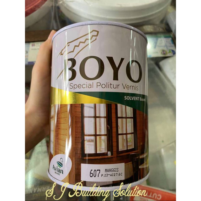 Cat Kayu Politur Boyo Vernis Kayu Clear Jati Kurma Walnut Manggis Sawo Warna