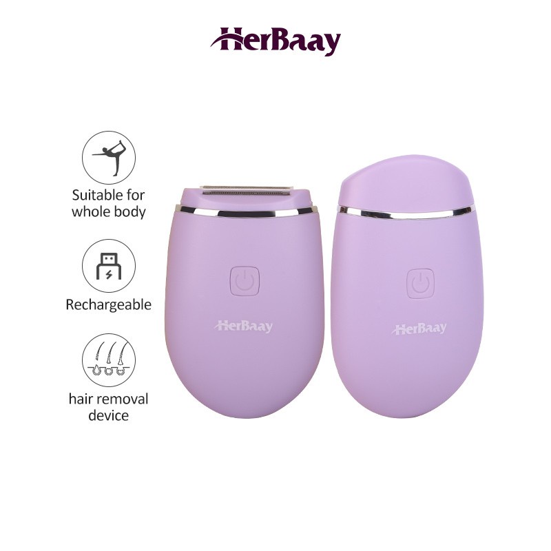 Herbaay Trimmer Alat mencukur Mini Lady Shaver / Pencukur Bulu kaki /Alat Pencukur Bulu Kemaluan/len