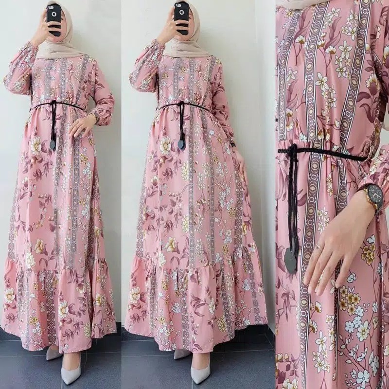 GAMIS SYAR'I WANITA GAMIS MUSLIMAH LEBARAN OOTD BAJU LEBARAN