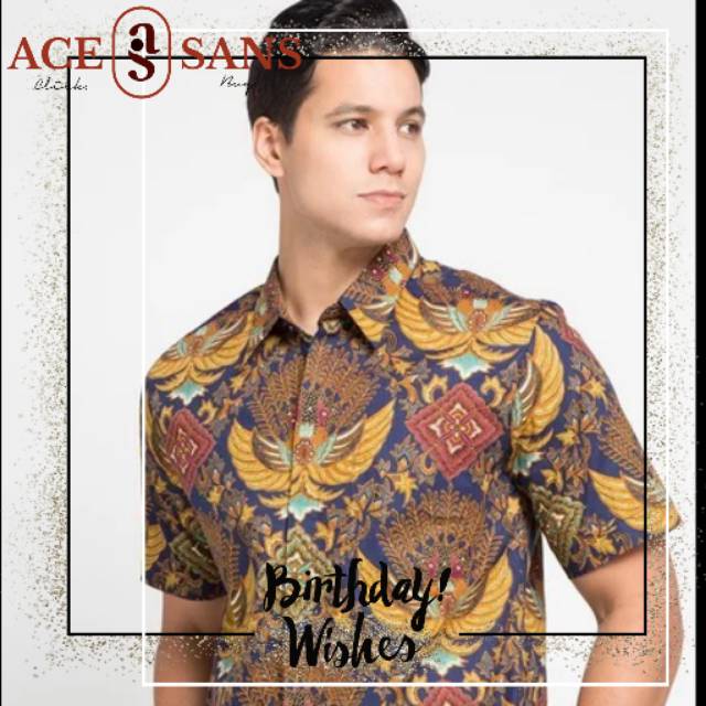 Hem Batik Pria Arjuna Weda Semen Sido Mukti Biru | Kemeja Batik Pria | Kemeja Pria | Kemeja | Ori