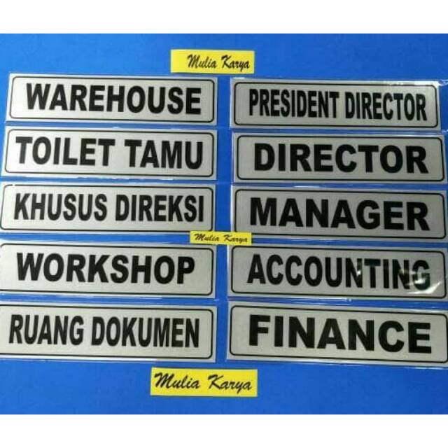 

Sign Label Custom kecil / Label petunjuk special order