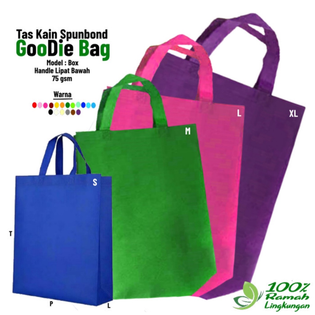 

Tas Kain Spunbond Goodie Bag Jumbo Besar Kecil Ukuran 20x26 25x35 30x40 35x45 38x45 Buat Kantong Belanja Parsel Sembako Goodybag Souvenir Ultah Ulang tahun Totebag Hampers Besek Nasi Kotak Box Hantaran Hajatan Paperbag Polos Plastik Go green Custom Sablon