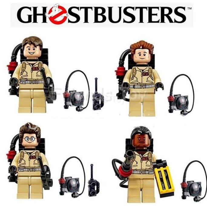 4pcs Ghostbusters Ghost Busters Minifigure Minifig Brick DIY Mainan