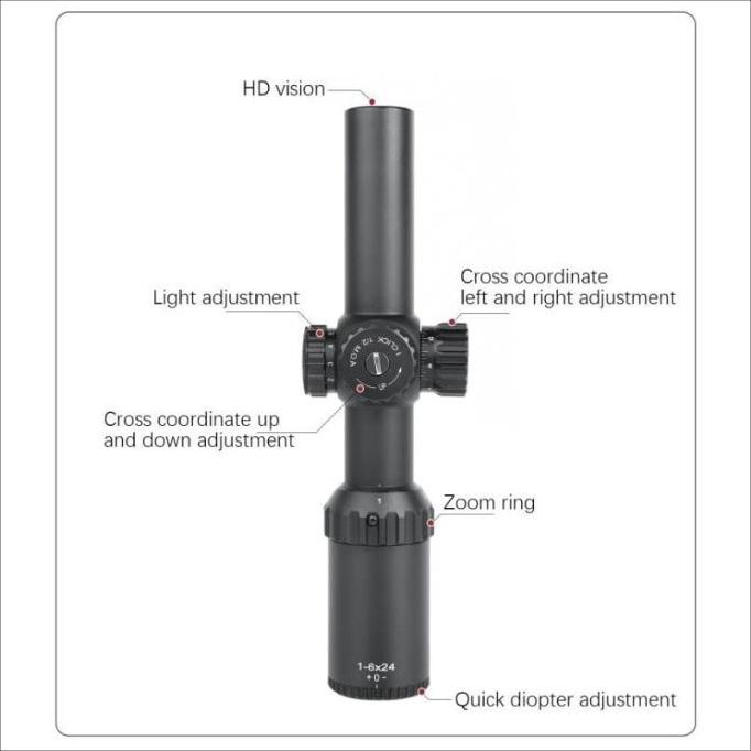 Jual Telescope T-Eagle Er 1-6X24 Ir Tube 30 Reticle Glass | Teleskop