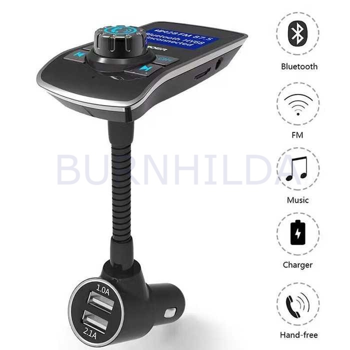 Transmitter Wireless In-Car Bluetooth Receiver Stereo Radio mobil motor burnhilda