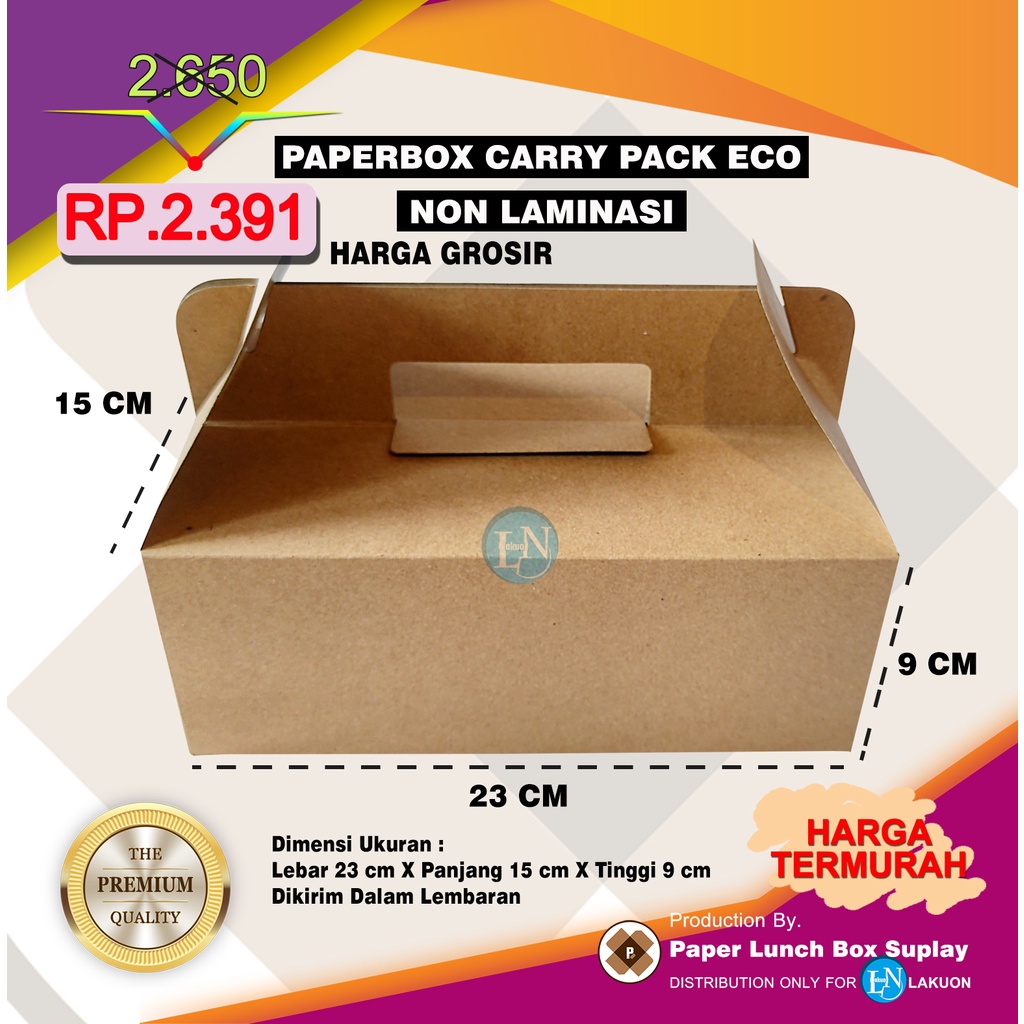 

BOX JINJING / CARRY PACK / GABLE BOX KRAFT / BOX HAMPERS ECO
