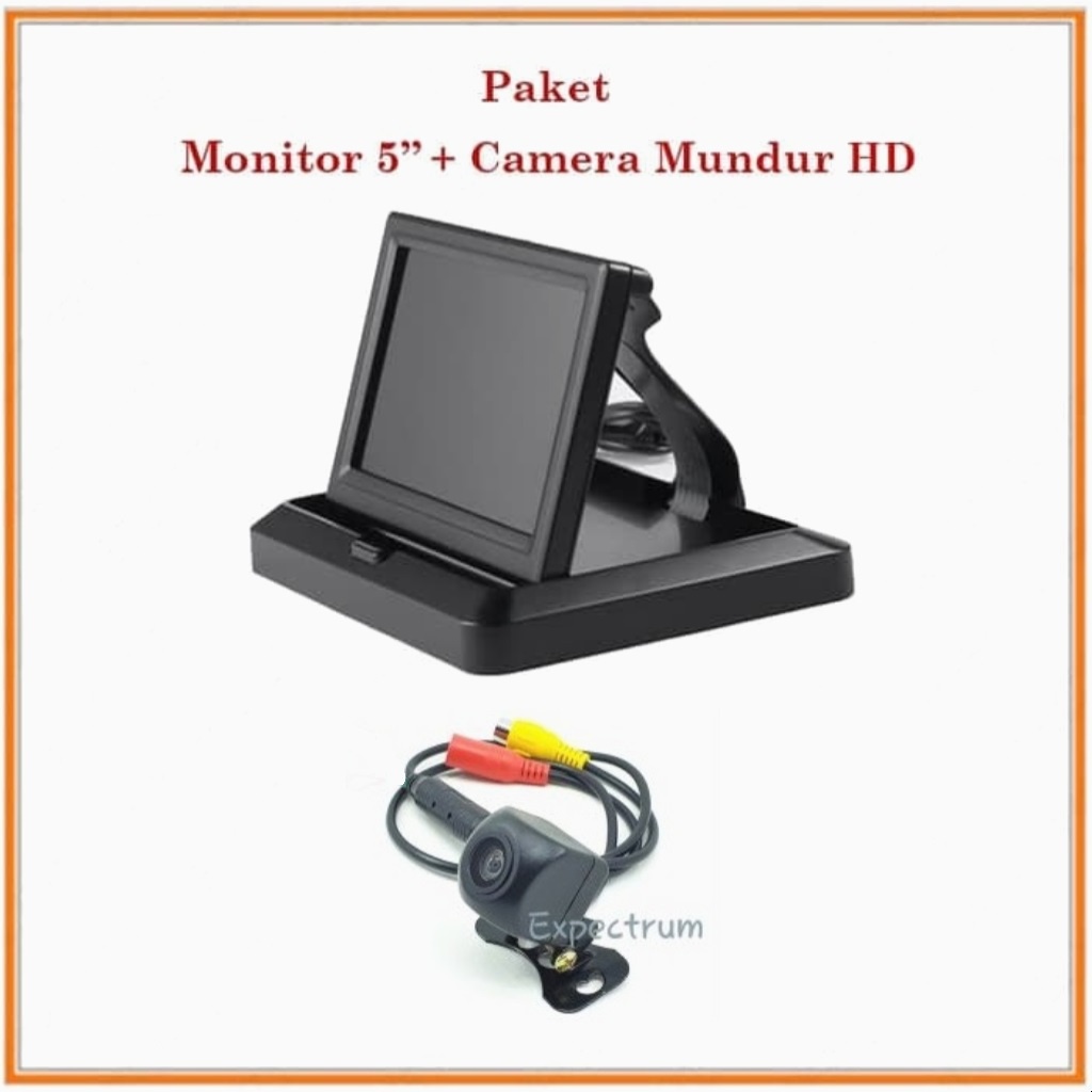 Monitor TV Lipat 5 inch - PAKET Monitor TV 5 inch &amp; Kamera CCD HD