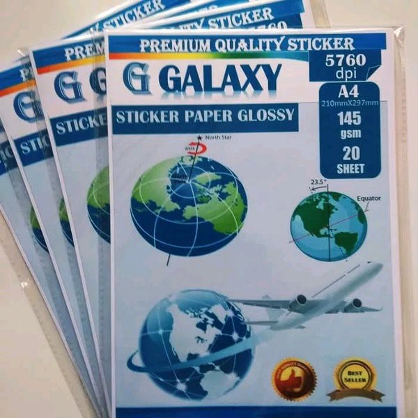 

Kertas Photo Sticker A4 Paper Glossy Galaxy Stiker