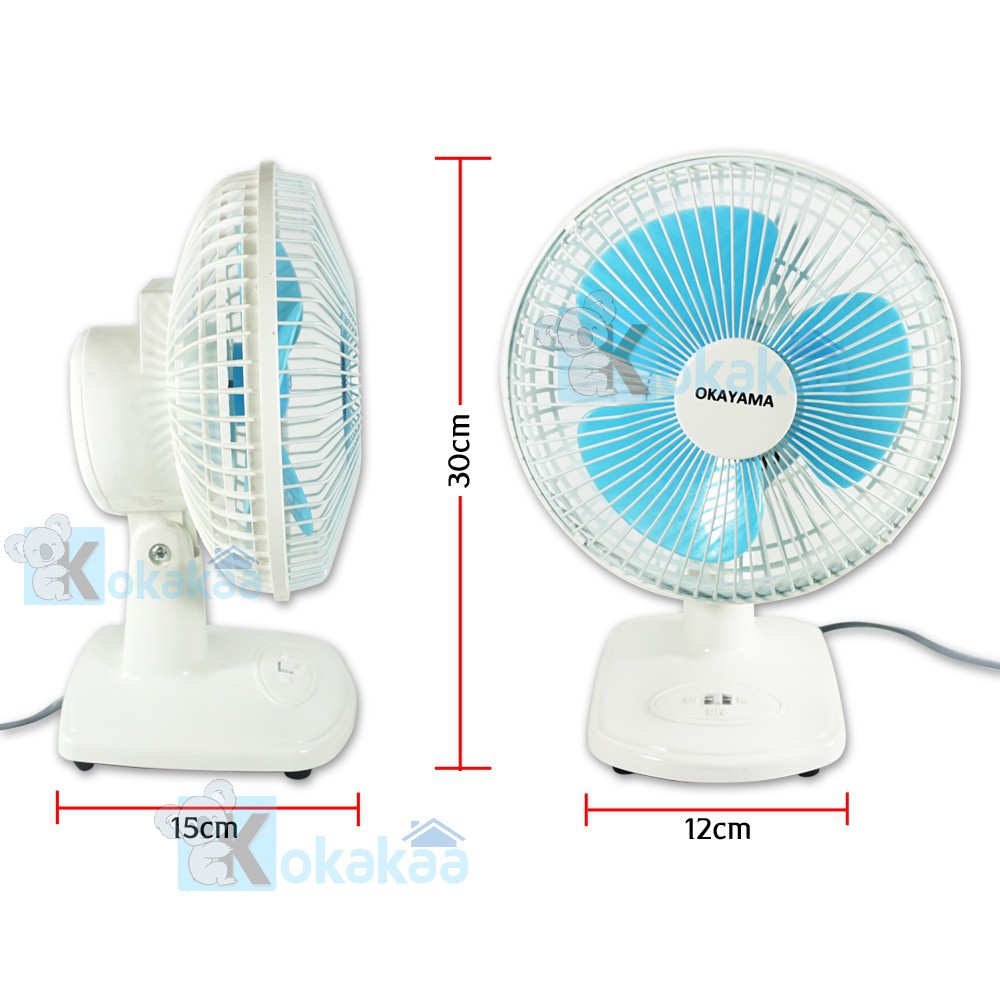 Okayama Ok 608 Desk Fan 6 Inch Kipas Angin Meja Mini Lantai Shopee Indonesia