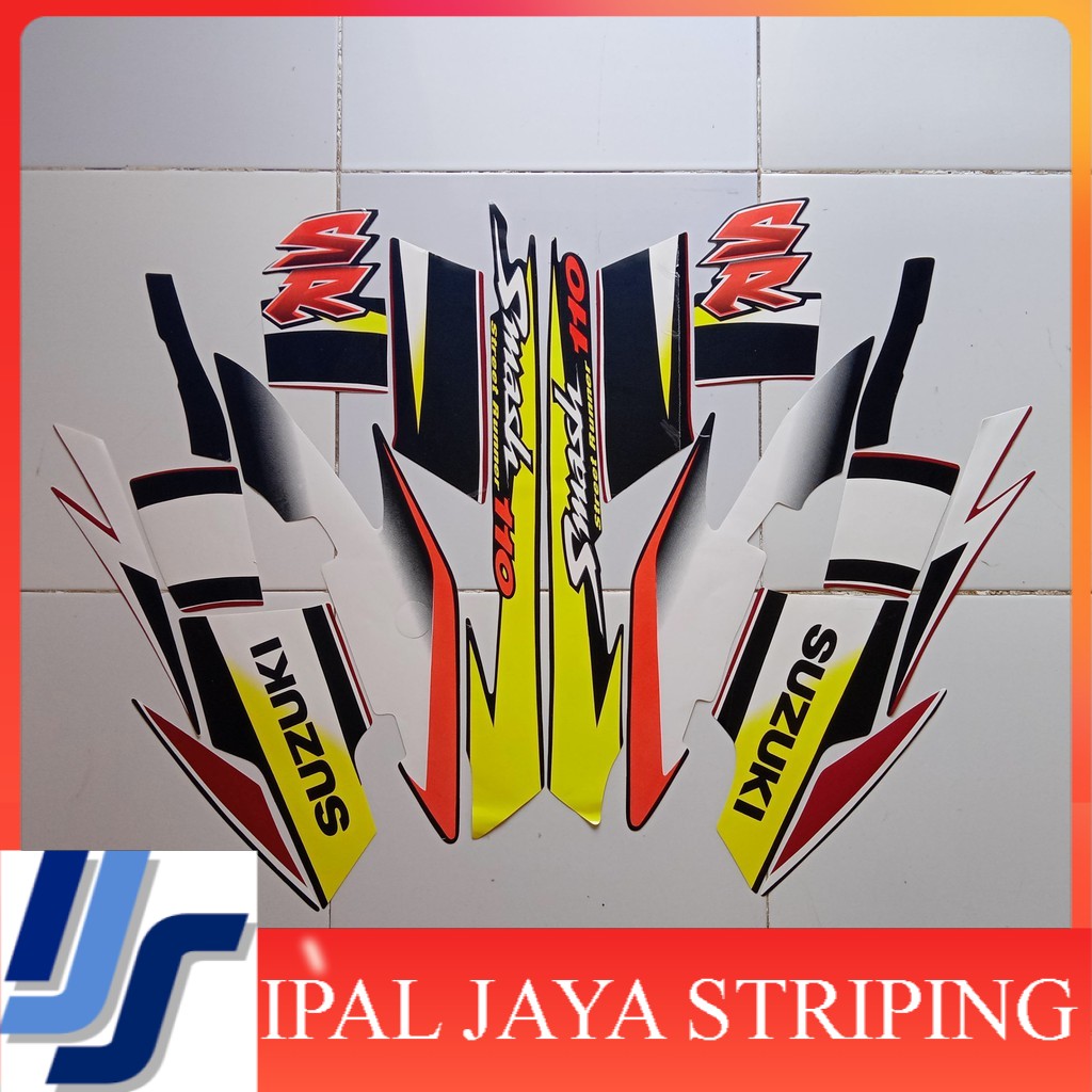 striping stiker motor suzuki smash Sr 110 2005 merah