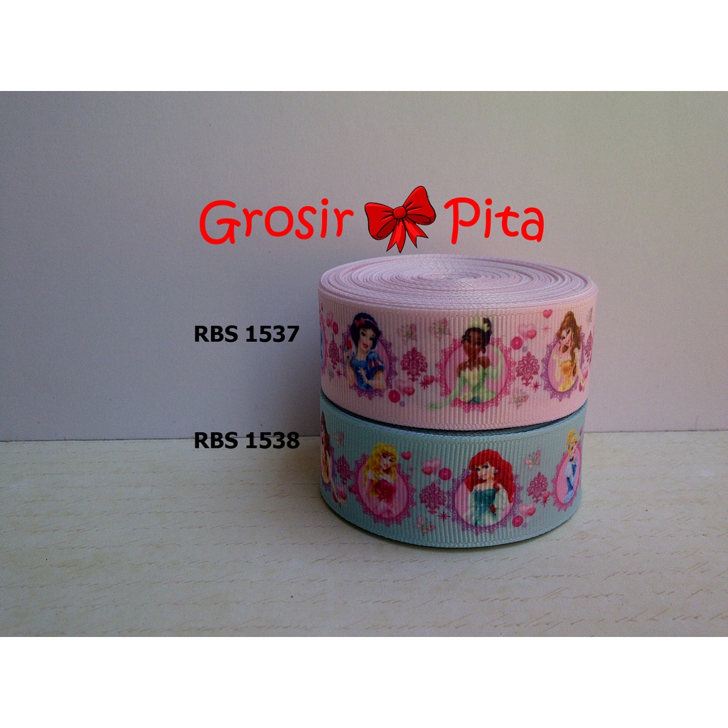 

(25 yard) Pita Grosgrain Motif Princes RBS 1537,1538 | Toko Bahan Craft | Grosir Pita
