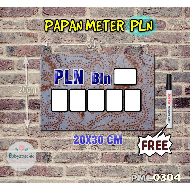 

Zoe Papan Meter Listrik PLN PAM motif Unik - Batik 04