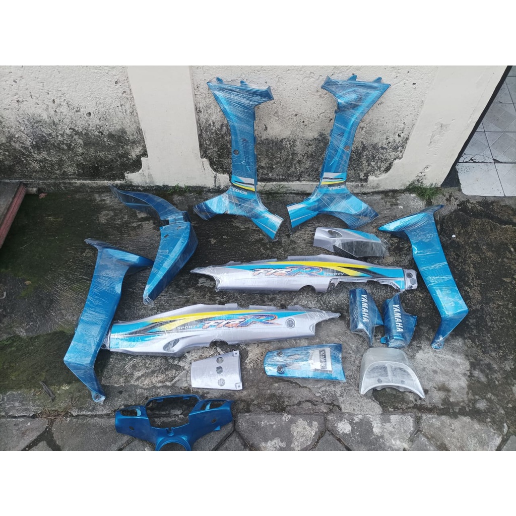 COVER BODY HALUS FULL BIRU DUAL TONE FULLSET F1ZR ORI YGP FIZR FIZ F1Z R COVER AKI ACCU SIDE BODI BA