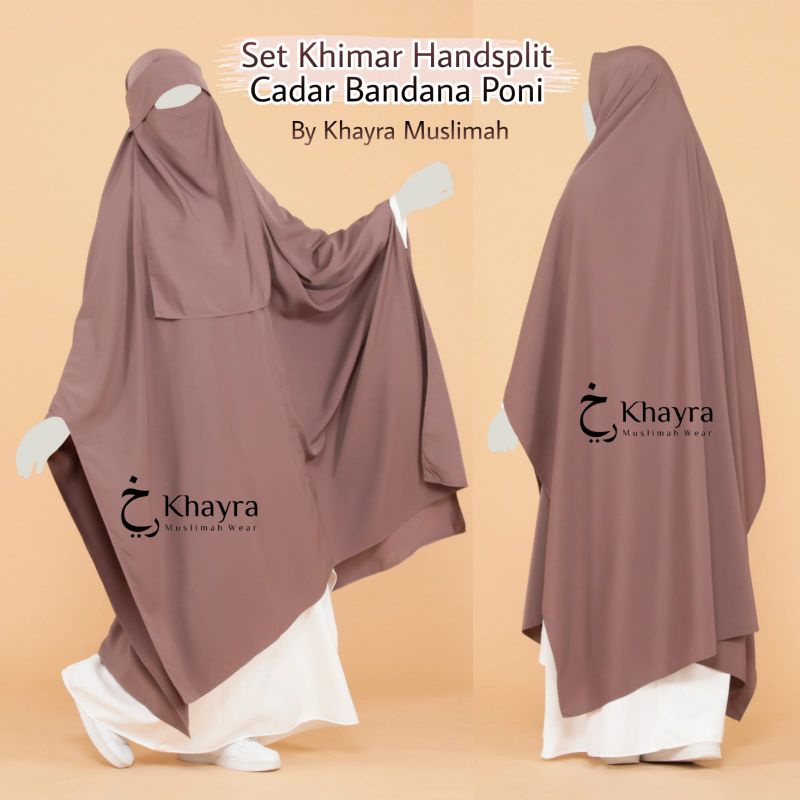 KHIMAR HANDSPLIT FREE CADAR BANDANA PONI