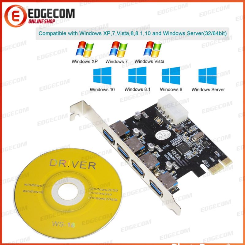 PCIE / PCI Express USB 3.0 4 Port NETLINE