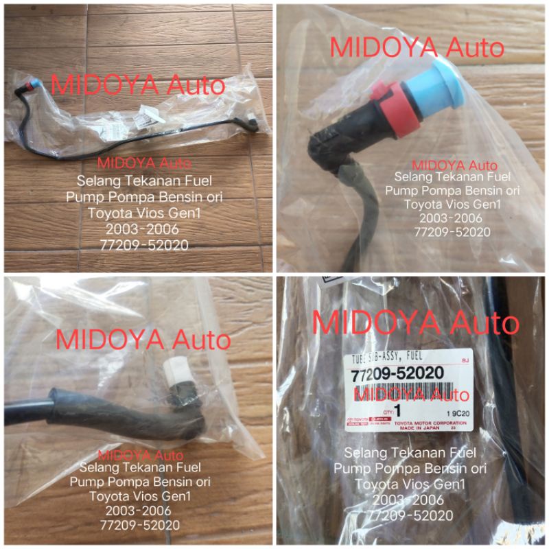 Selang Tekanan Fuel Pump Pompa Bensin Toyota Vios Gen1 2003-2006 ori 1pc 77209-52020