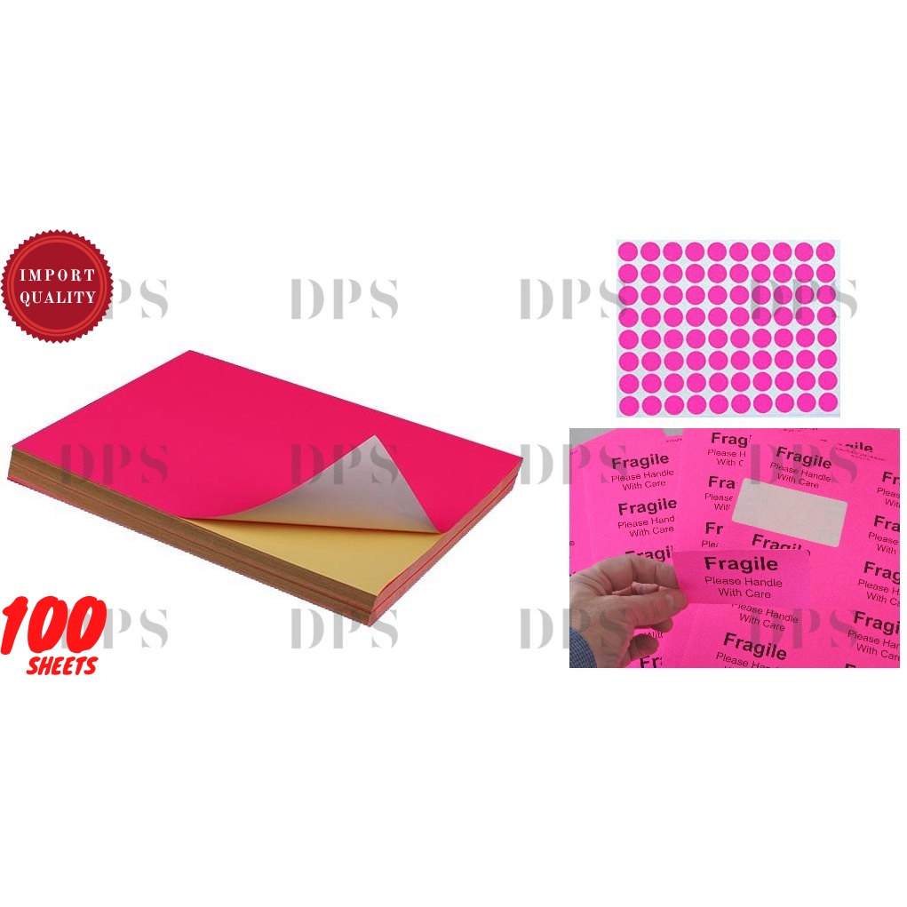 

Kertas Stiker Removable Pink F4 100 Lembar Stabilo