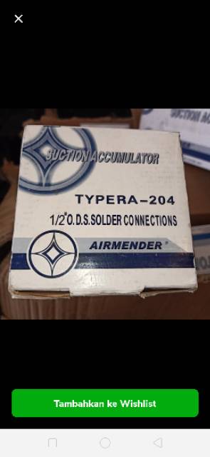 airmender suction acumulator refrigerant 1/2&quot; model las