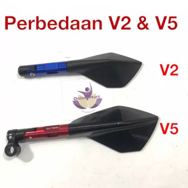 Spion tomok V5 variasi motor aerox nmax ninja r rr cbr 150 250 r250 r15 vixion megapro dll